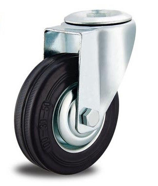 o rodízio de borracha do furo de parafuso de 6 polegadas roda rodízios industriais para a mobília