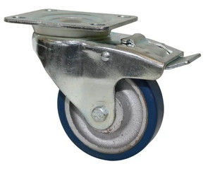 roda de borracha de 6 rodas de alumínio da polegada para o trole
