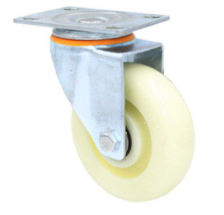 Os rodízios de nylon de 5 polegadas gerenciem sobre um eixo as rodas que do rodízio as rodas plásticas zincam o aço chapeado