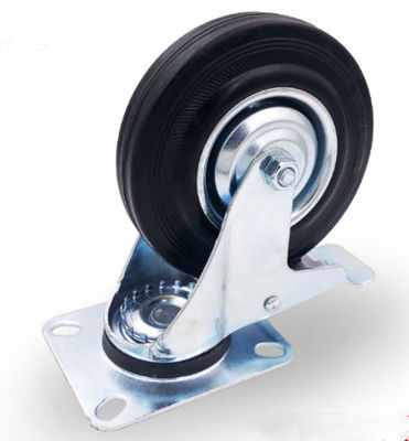 4 polegadas que travam as rodas do rodízio gerenciem sobre um eixo rodízio com as rodas da borracha de freio 100mm