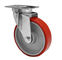 o rodízio do ferro fundido de 125mm roda rodízios do uretano gerencie sobre um eixo roda 5 polegadas